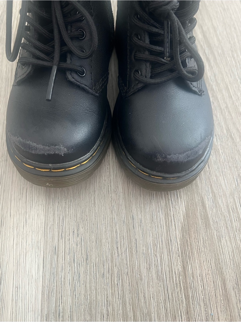 Dr. Martens kids Black Combat Boots - Picture 4 of 8